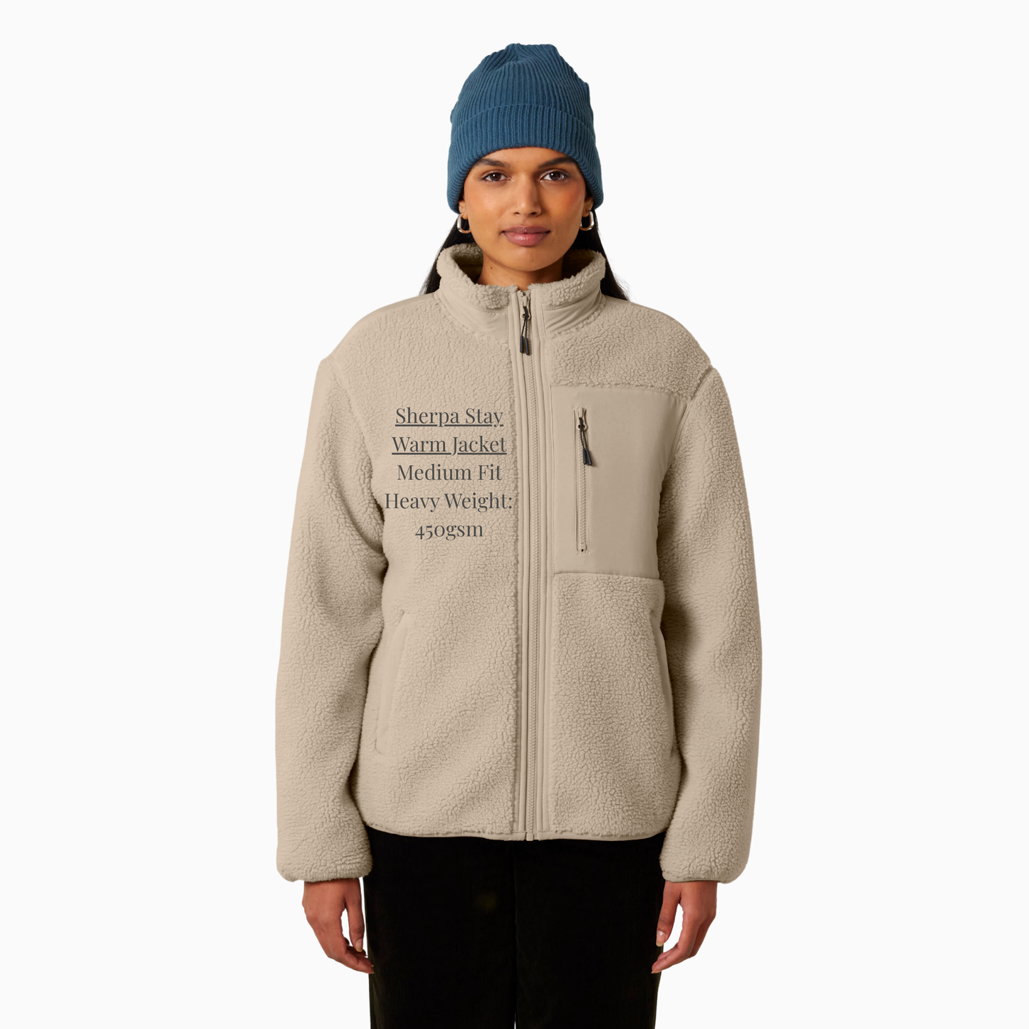 No Limits Sherpa Zipper Jacket (Design on the back)