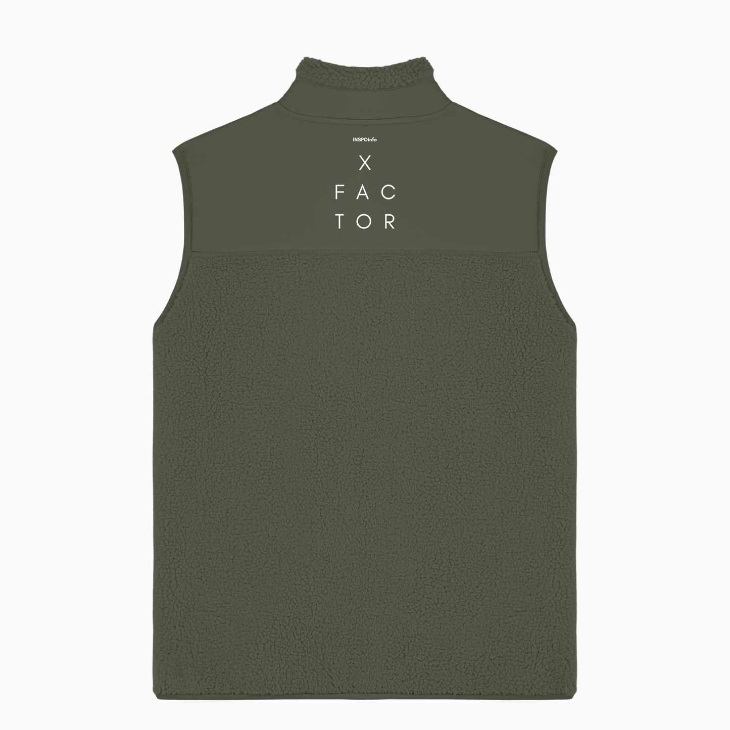 X Factor Sherpa Sleeveless Zipper Jacket (Design on the back)
