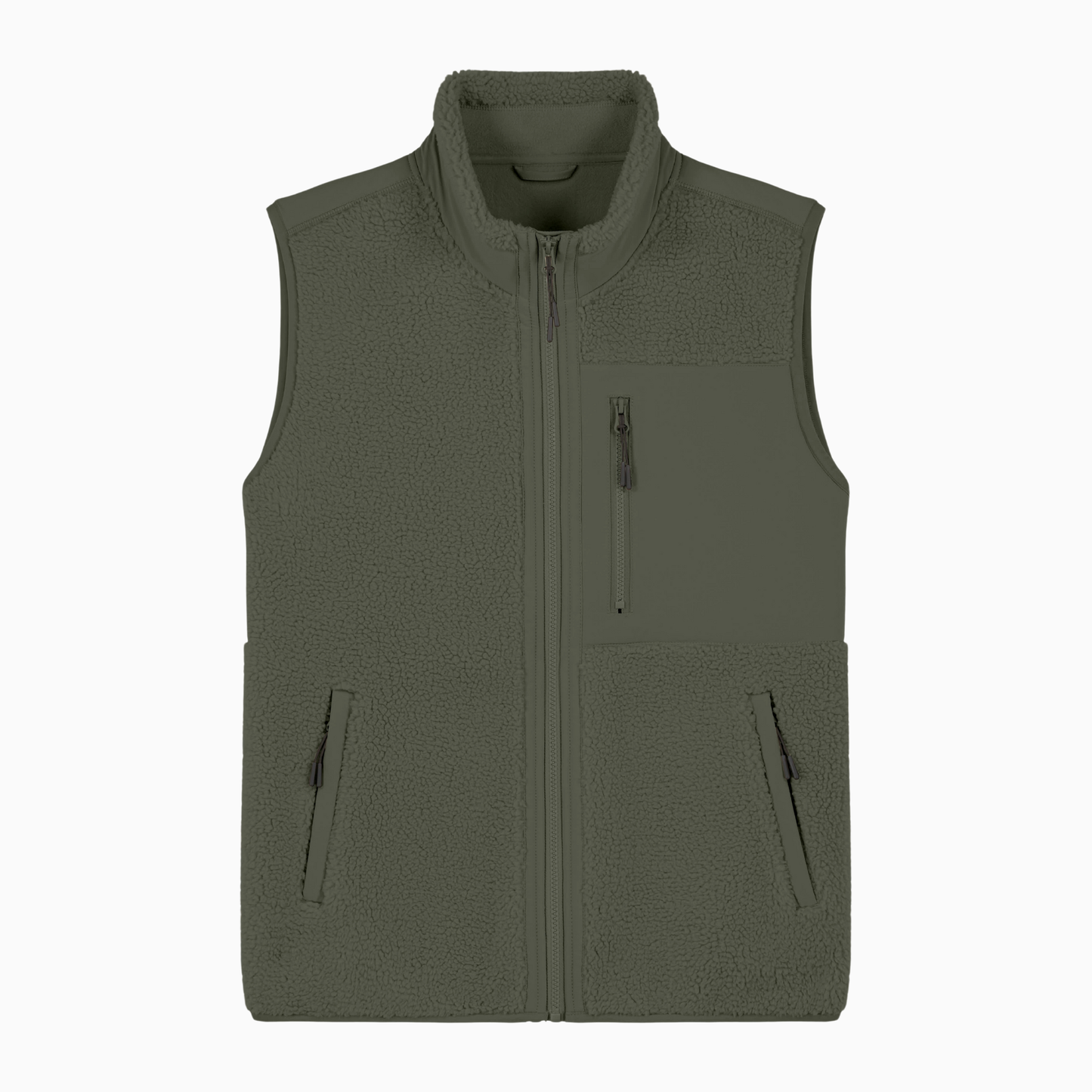 Kind Sherpa Sleeveless Zipper Jacket (Design on the back)
