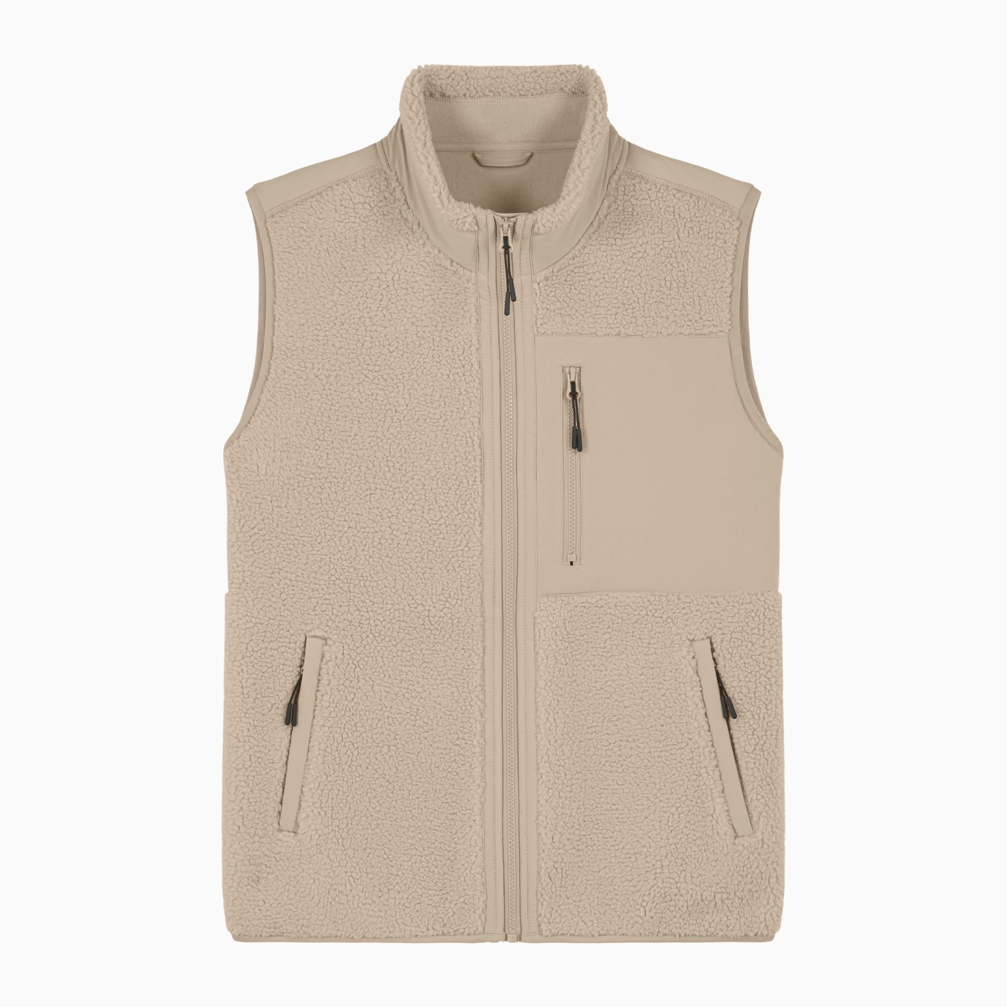 Kind Sherpa Sleeveless Zipper Jacket (Design on the back)