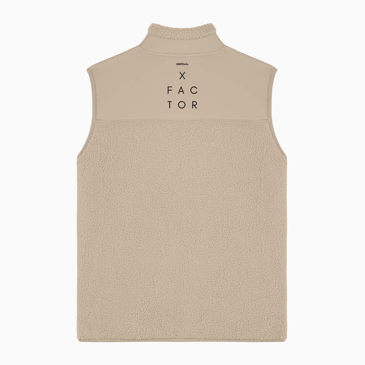 X Factor Sherpa Sleeveless Zipper Jacket (Design on the back)