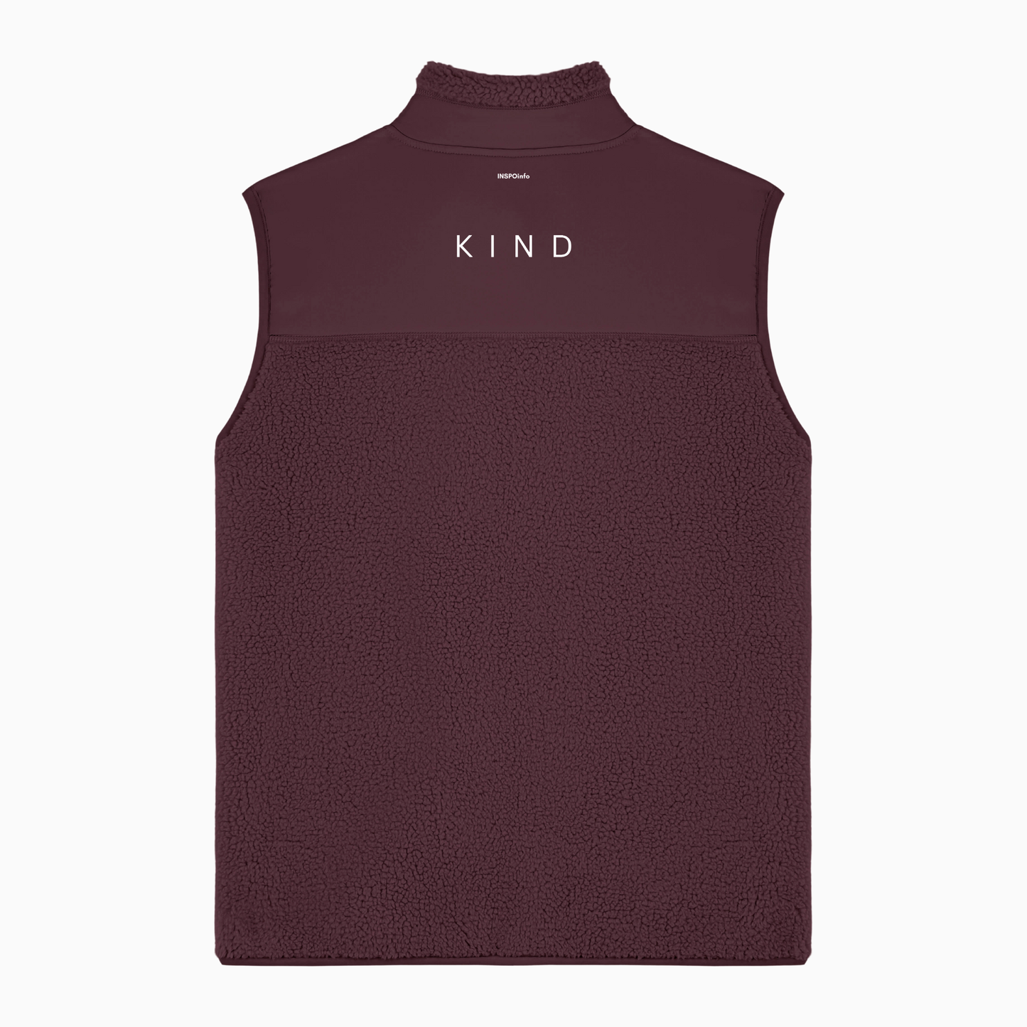 Kind Sherpa Sleeveless Zipper Jacket (Design on the back)