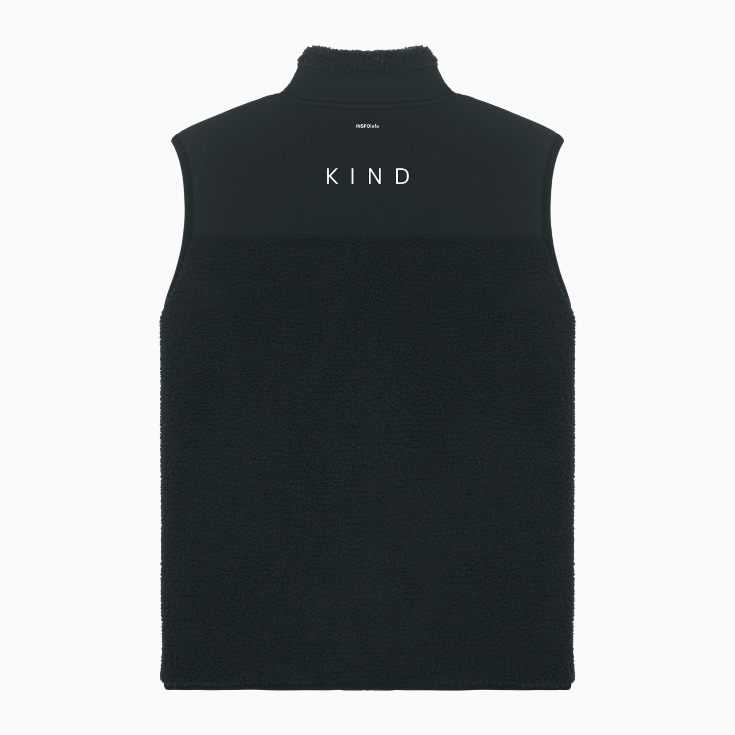 Kind Sherpa Sleeveless Zipper Jacket (Design on the back)