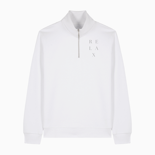 Relax High Neck Quarter Zip Sweater