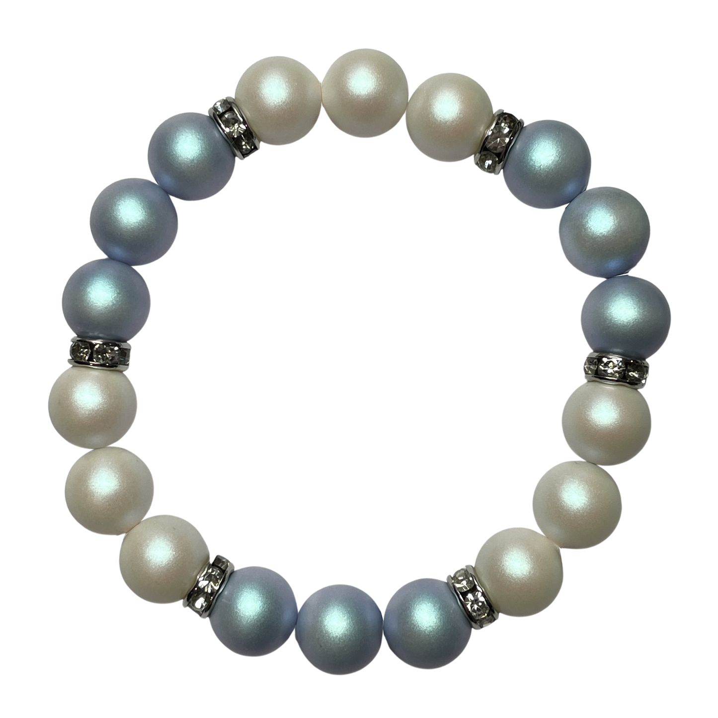 Swarovski Crystal Bracelet | Blue & White Pearls (AU)