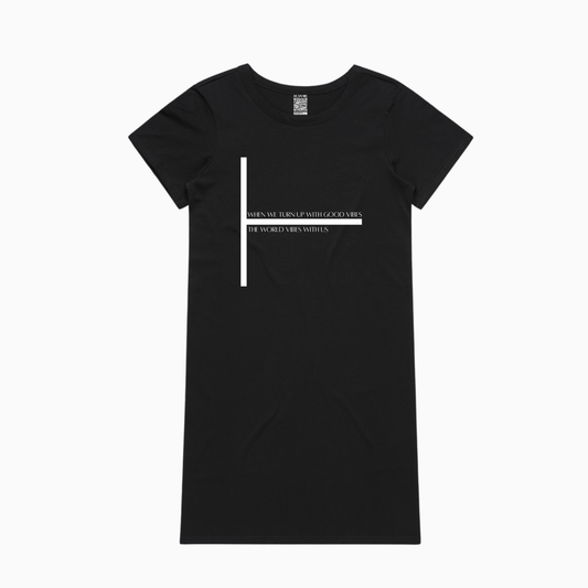World Vibes with Us Black Organic Dress (AU)